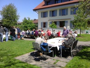 Mittagessen am Siedlungsarbeitstag